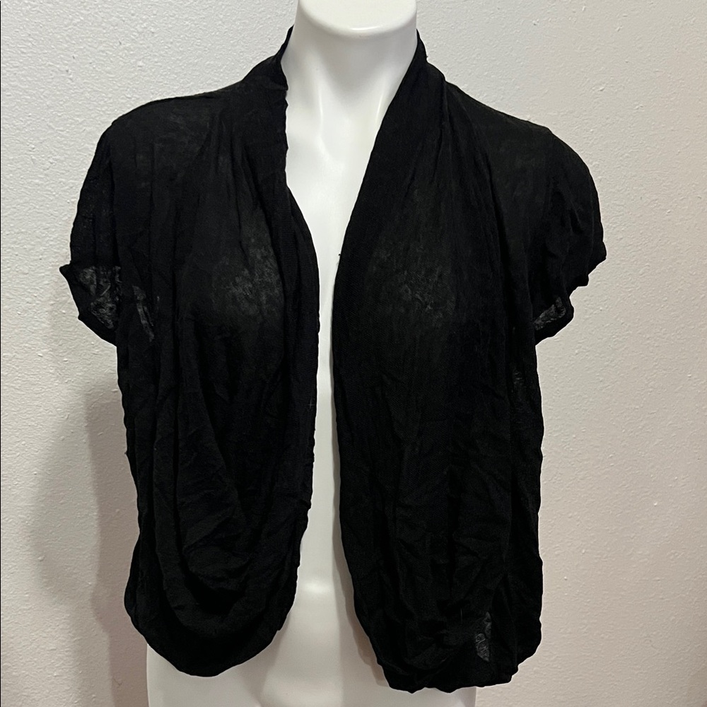 Kenneth Cole Black Linen Rayon Cardigan Sz XL